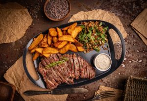 Gilled beef steak
