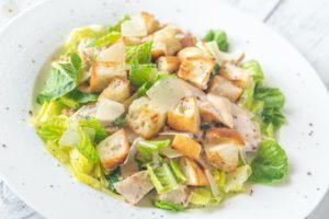 Portion of Caesar salad