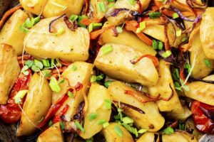 Roasted potato,close up